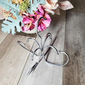 Multipurpose Chrome Metal Closet Organizer Hanger for Belts Scarves Accessories